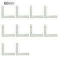 thumbnail image 2 of Joernso 10Pcs 40/50/60/80mm T Shape/L Shape Corner Bracket Not Easy to Rust Humanized Design Complete Specifications Flat Corner Brace for Door, 2 of 8