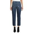 thumbnail image 3 of Time and Tru Women's High Rise Slim Boyfriend Crop Jeans, 3 of 5