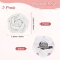 thumbnail image 3 of Uxcell 2-Pack Decorative Rose Shoe Clips, Faux Leather Removable Fashion Flower Shoe Clips Buckle Brooches Charm Embellishments [White], 3 of 7