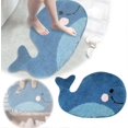 thumbnail image 2 of 47cm*63cm Sea Marine Animal Bath Mat for Bathroom, Summer Cute Sharks Rugs for Bedroom Aesthetic, Absorbent Microfiber Super Soft Funny Non-Slip Bathr, 2 of 5