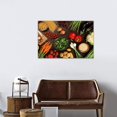 thumbnail image 4 of Kitchen Canvas Wall Art Vegetable Ingredients Picture Dining Room Canvas Painting for Home Wall Decor, Vegetable Framed Artwork for Kitchen Restaurant Wall Decoration Ready to Hang (12"Hx18"W), 4 of 6