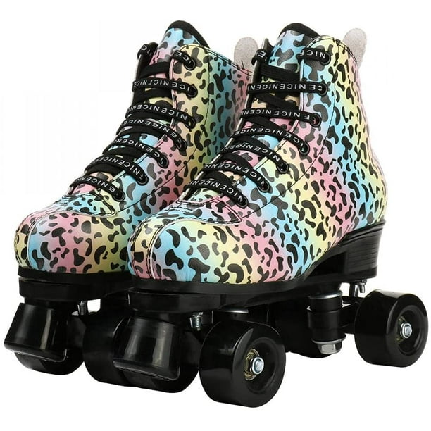 Unisex Roller Skates Double Row Four Wheels Hightop Roller Skates