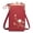 Wine, variant on Ohmyroo Clip-On Vertical Mini Phone Pouch Compact Niche Cellphone Holder Portable Carry Case for Outdoor Travel Daily Commute Storage Use
