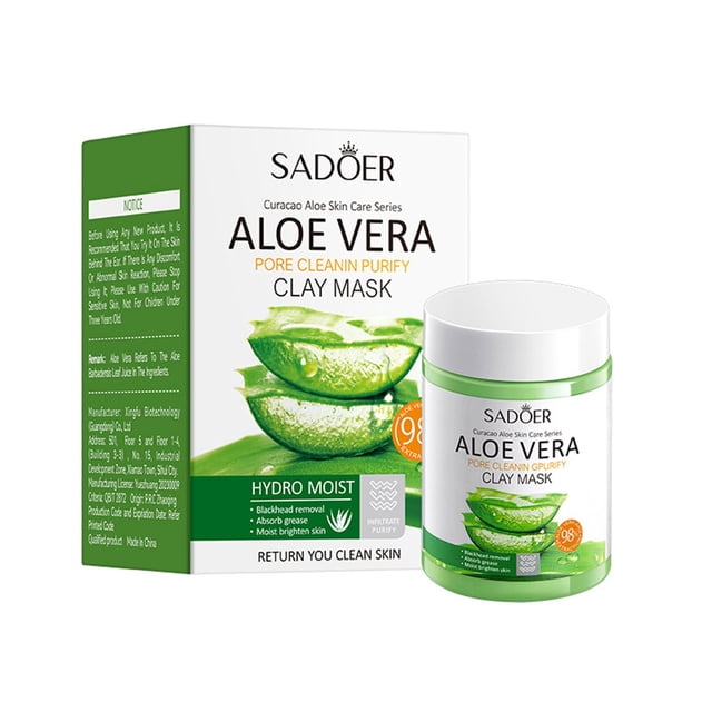 Mascarillas faciales Cuidado de la piel Mascarilla de aloe vera para limpiar poros - Mascarilla de gel limpiador facial 100 g película de barro