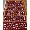 thumbnail image 2 of Red Christmas Stair Treads for Wooden Steps Indoor Runner Rug Carpet,Winter Snowflake Santa Xmas Tree Deer Plaid 15 Pieces Peel and Stick Staircase Step Treads Covers Washable Throw Door Mats,30"x8", 2 of 7