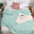 thumbnail image 4 of Washed Cotton Summer Quilt Lightweight Cooling Blanket, Soft Breathable Cooling Sleep Comfort, Durable Washable Long Use, For Bedroom Dorm Apartment Summer Bedding Use, 4 of 6