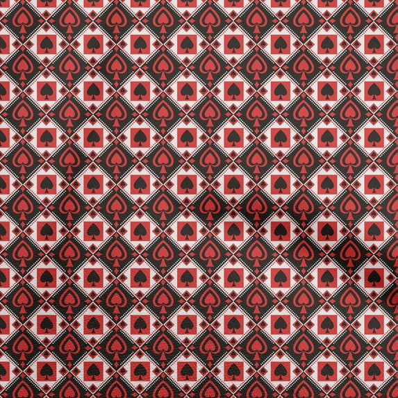 oneOone Cotton Cambric Dusty Teal Green Fabric Poker Card Craft Projects Decor Fabric Printed By The Yard 42 Inch Wide