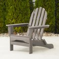 thumbnail image 6 of DuroGreen Folding Adirondack Chair With Side Table, Made With All-Weather Tangentwood, Oversized, High End Patio Furniture for Porch, Lawn, Deck, or Fire Pit, No Maintenance, USA Made, Coastal Gray, 6 of 7
