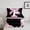 Black Pink 02, variant on Feelyou Cartoon Initial Letter Queen Comforter Set, Colorful Monogrammed Bedding Sets, Teens Boys Girls Kids Bedding Comforter Set, Lightweight Room Decor, 3 Pieces