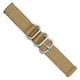 thumbnail image 3 of DeBeer 18mm Two-Piece Khaki Brown Ballistic Nylon with Brushed Stainless Steel Buckle and Quick Release Spring Bars 8.5 inch Watch Band, 3 of 3