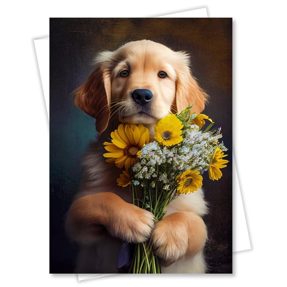Tarjeta de felicitación CATNEVERLAND Golden Retriever 13x18 cm