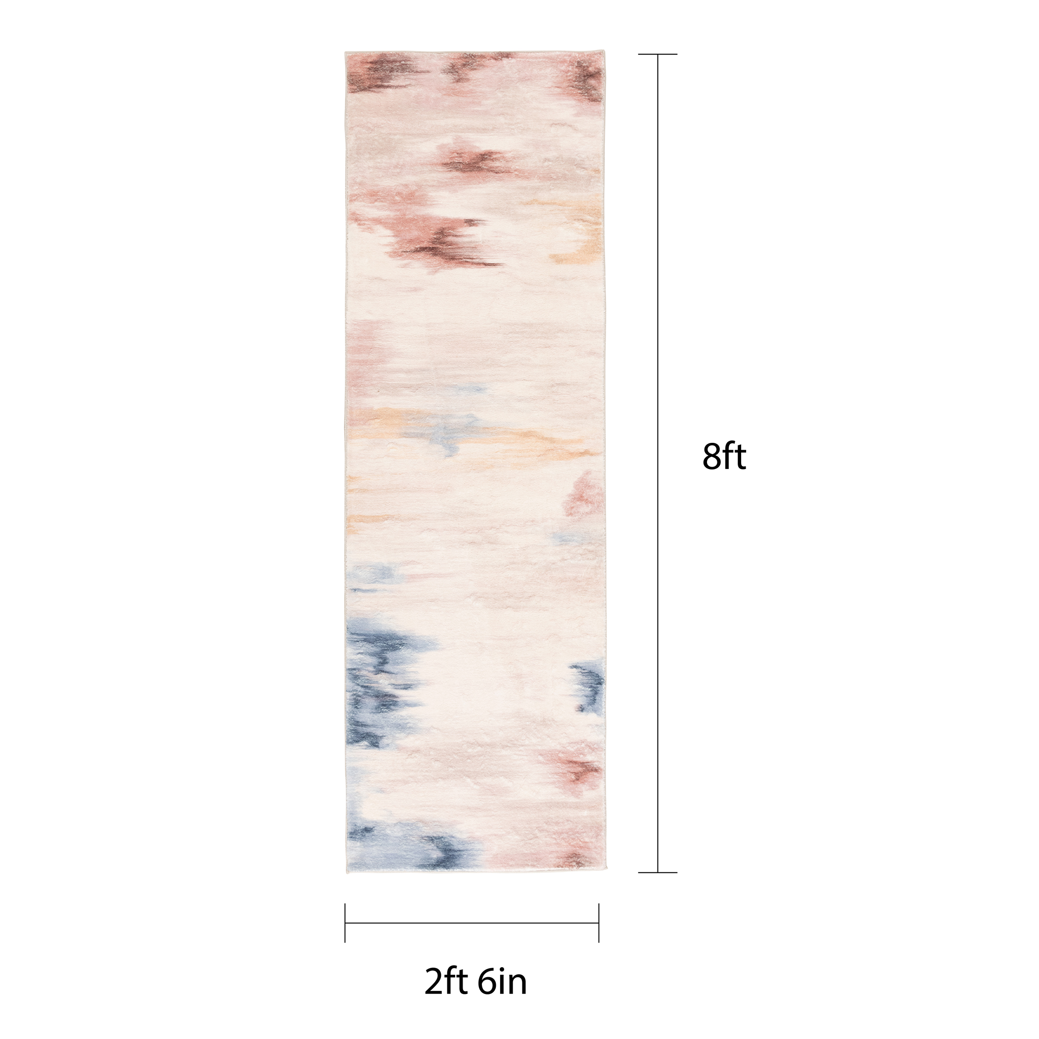 Better Homes & Gardens Jenni Multicolor Abstract Runner Rug, 2'6"x8'