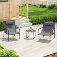thumbnail image 2 of Gymax 3 Piece Patio Set Outdoor Table & Chairs Bistro Set Small Front Porch Balcony Furniture, 2 of 10