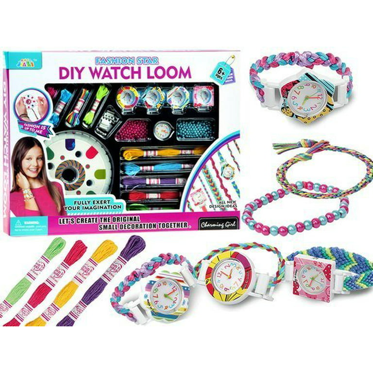 Sunny Days Entertainment Studio DIY Bracelet Loom | Girls Fashion Bracelet  Maker with 2200 Assorted Color Bands, 2 Attachable Looms, and Accessories