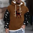 thumbnail image 1 of Sudadera con capucha para hombre, estilo casual, con cuello redondo, estampado, manga larga, blusa de poliéster, 1 of 5