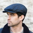 thumbnail image 3 of Men's Traditional Irish Wool Kerry Flat Cap, Thin Blue Line Size Large Made By Mucros Weavers, 3 of 10