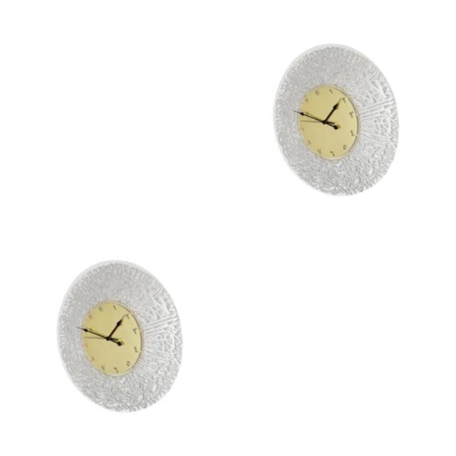 Injueey Reloj de pared islámico acrílico musulmán cuarto de niños dormitorio Eid decoración hermosa y llamativa plata oro Oro plateado 2Conjunto