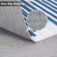 thumbnail image 2 of Garvee 4'x6' Washable Rug Modern Berber Stripe Rug Stain-Resistant Non-Slip Throw Rug Soft Foldable Accent Rugs Home Floor Decor, Blue Beige, 2 of 6