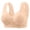 Khaki, variant on Gytharion Women's Plus Size Front Closure Bras Solid Color Wide Straps Textured Cups Full Coverage Bras Everyday Comfort Wireless Bras