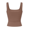 thumbnail image 7 of Sleeveless Slim-Fit Tank Top for Women Square Neck Solid Color Cami Soft Breathable Stretchy Basic Layering Top for 2026 Daily Casual Wear, 7 of 7