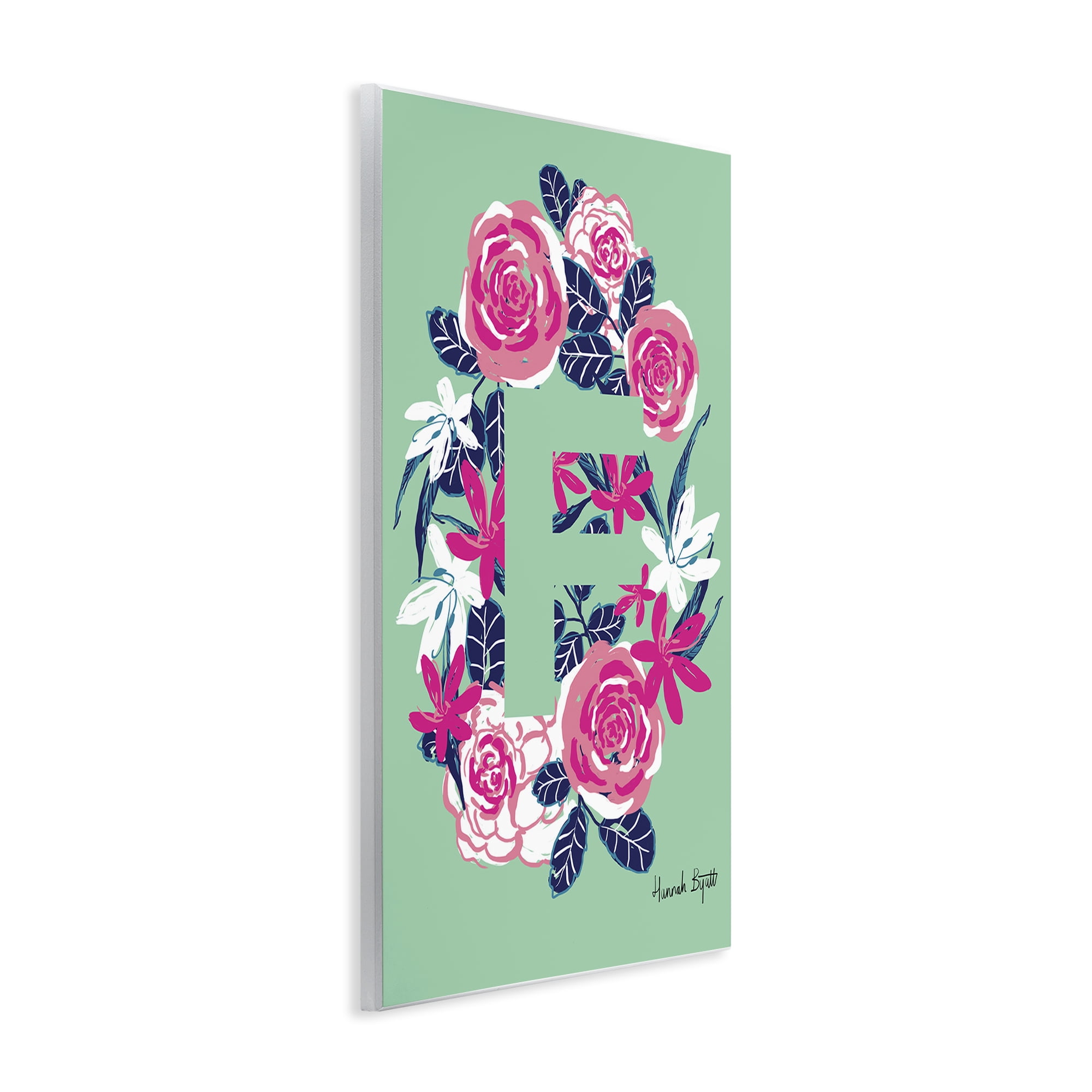 Stupell Industries Floral Bloom Letter F Botanical & Floral Painting Unframed Art Print Wall Art, 10 x 15