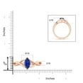 thumbnail image 5 of ANGARA Natural 1.15 ct Blue Sapphire Engagement Ring with Diamonds in 14K Rose Gold for Women (Size-10x5mm) | September Birthstone, Anniversary, Jewelry Gift for Women | Natural Sapphire Ring, 5 of 10