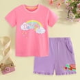 thumbnail image 2 of KPOPLK Girl Clothes Set Summer Baby 0 6 12 18 24 Months 2T 3T Girl Clothes Shorts Set Floral Summer Outfits Cute Baby Clothes,Sizes 5-6 Years, 2 of 9