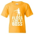 thumbnail image 2 of Floss Like A Boss - Flossin Dance Funny Emote Youth T Shirt - Large - Gold, 2 of 6