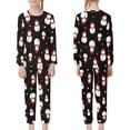 thumbnail image 3 of Renewold Cute Snowman Pajama for Family Christmas Long Sleeve Pullover Tops 2-Pieces Leisure Pants with Pockets 7-8Y Toodlers and Kids T-Shirt Sleep Set, 3 of 5