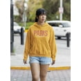 thumbnail image 2 of Paris France Banner Hoodie Women -Image by Shutterstock, Female 3X-Large, 2 of 4