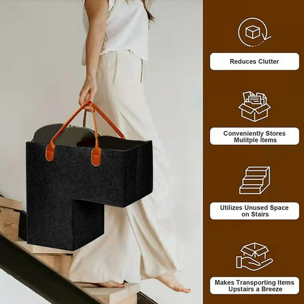 Cesta de escalera perfecl fieltro negro