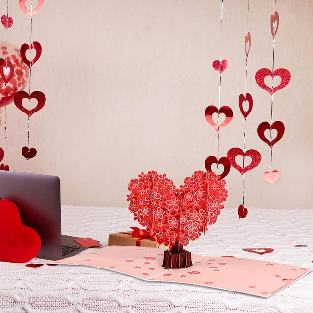 Tarjetas del Día de San Valentín Tarjeta de aniversario Tarjeta de felicitación con sobre Tarjeta de de corazón Tarjetas emergentes para el Día Macarena Tarjetas del día de San Valentín