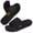 Matte Black, variant on HomeTop Women's Corduroy Open-toe Slippers with Adjustable Closure Light Gray,7-8 US