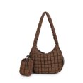 thumbnail image 1 of Hobo Shoulder Bag Bagbody Puffer para Mujeres Acolchadas Con La Bolso Color Sólido El, 1 of 9