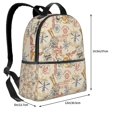 thumbnail image 4 of Lsque Vintage Nautical Pattern Backpack – School Travel Canvas Daypack with Ergonomic Padded Straps, Multiple Compartments & Leather Handle, 4 of 5