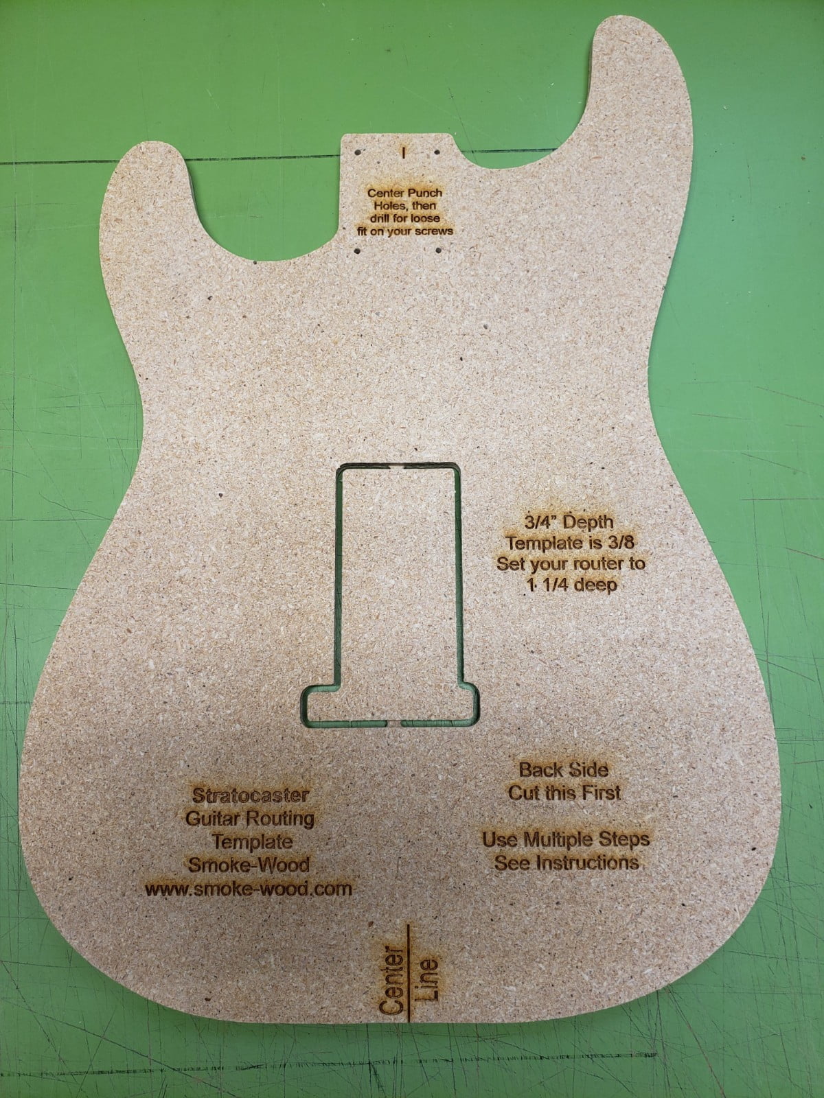 Combo Stratocaster/Telecaster Guitar Router Templates w/Blueprints