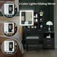 Ktaxon Lighted Makeup Vanity Table Set, Dressing Table with Sliding ...