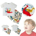thumbnail image 2 of Baby Boy Outfits Shirts Sets Kids Summer Cotton Letter Printed Short Sleeved Basketball 0 3 6 12 18 24 Months Tops Shorts Clothes Set Boys' Clothing with Pocket 2-Piece, 2 of 9