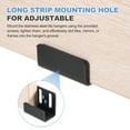 thumbnail image 4 of Uxcell 10 Pcs Stainless Steel Tile Hanger, Adjustable Heavy Duty Wall Mount Bracket, Black, 15mm(9/16") Inner Width, 4 of 7