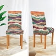 thumbnail image 3 of Yayeee 2 Pack Dining Chair Covers Stretch Parson Chairs Slipcovers Seat Protector, Artistic Desert Waves, 3 of 6
