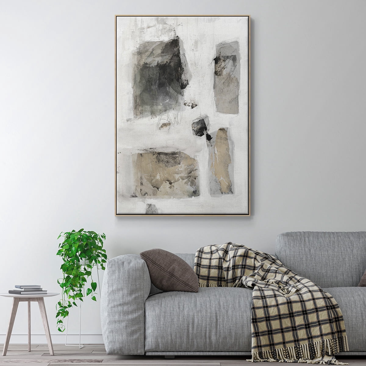 A Simple Love I V30 Framed Premium Gallery Wrapped Canvas - Ready to Hang - 25 x 37 - Natural Wood Floating Frame