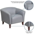 thumbnail image 2 of HERCULES Imperial Series Gray Leather Chair, 2 of 9