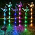 thumbnail image 1 of Juego de 6 luces solares LANNMXG mariposa a prueba de agua para jardín, 1 of 5