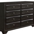 thumbnail image 2 of Benzara BM203182 Wooden Dresser with 8 Drawers & Chamfered Leg, Gray & Silver, 2 of 5