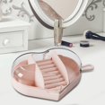 thumbnail image 3 of Lijie Mini Jewelry Storage Organizer, Jewelry Holder Case Jewelry Display Heart Shaped Pink, 3 of 6