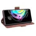 thumbnail image 5 of Case for Motorola Edge 20 Cover Adjustable Detachable Card Holder Magnetic closure Leather Wallet Case - Brown, 5 of 5