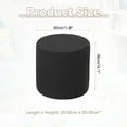 thumbnail image 2 of Ottoman Cover Round, Stretch Ottoman Slipcover Fit Diameter 9.8"-12.6", Non-Slip Footstool Protector Cover Black, 2 of 6