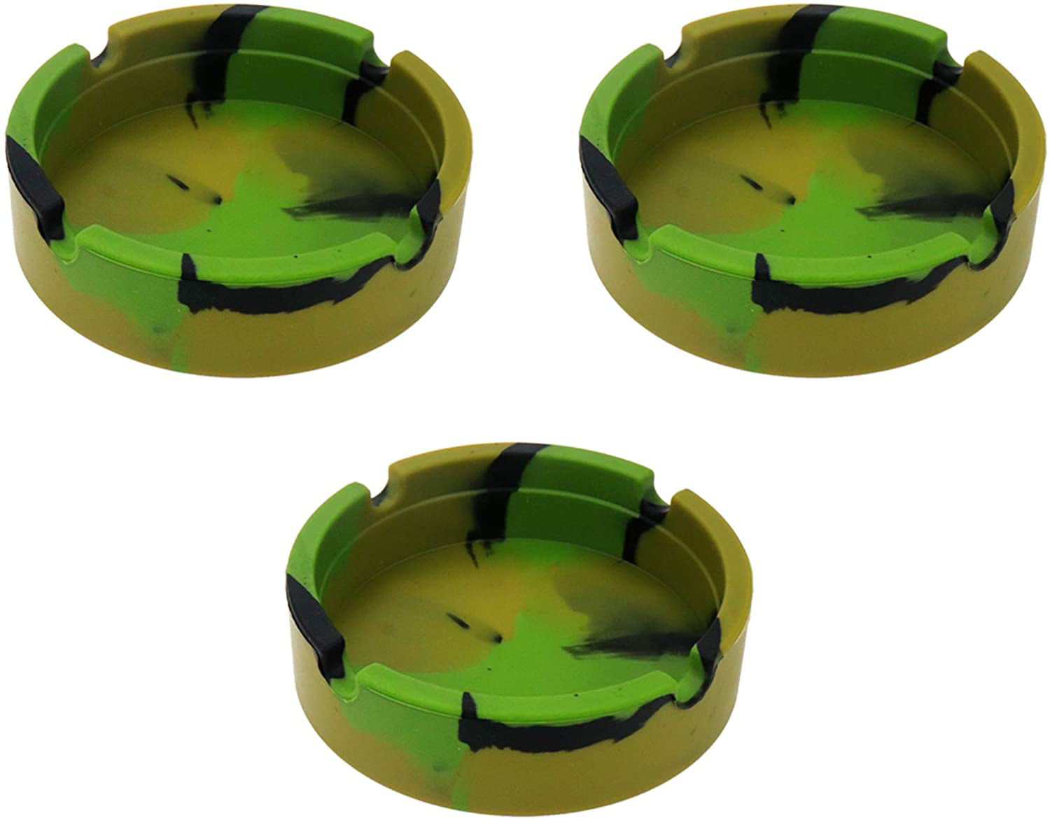 Camouflage Soft Rubber Silicone Ashtray Heat Resistant Eco-Friendly Home Decor 