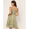 thumbnail image 4 of Moomaya V Neck Sleeveless Printed Georgette Dress - Women's Summer Dress, 4 of 9