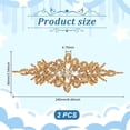 thumbnail image 2 of 2 Pcs Flower Rhinestone Applique Belt 3.5x9.4Inch Purple Golden Rhombus Diamond Sewing Appliques Iron on/Sew Rhinestone Patch for Bridal Dress Bridal Sash Wedding Headband Wedding Belt DIY, 2 of 9